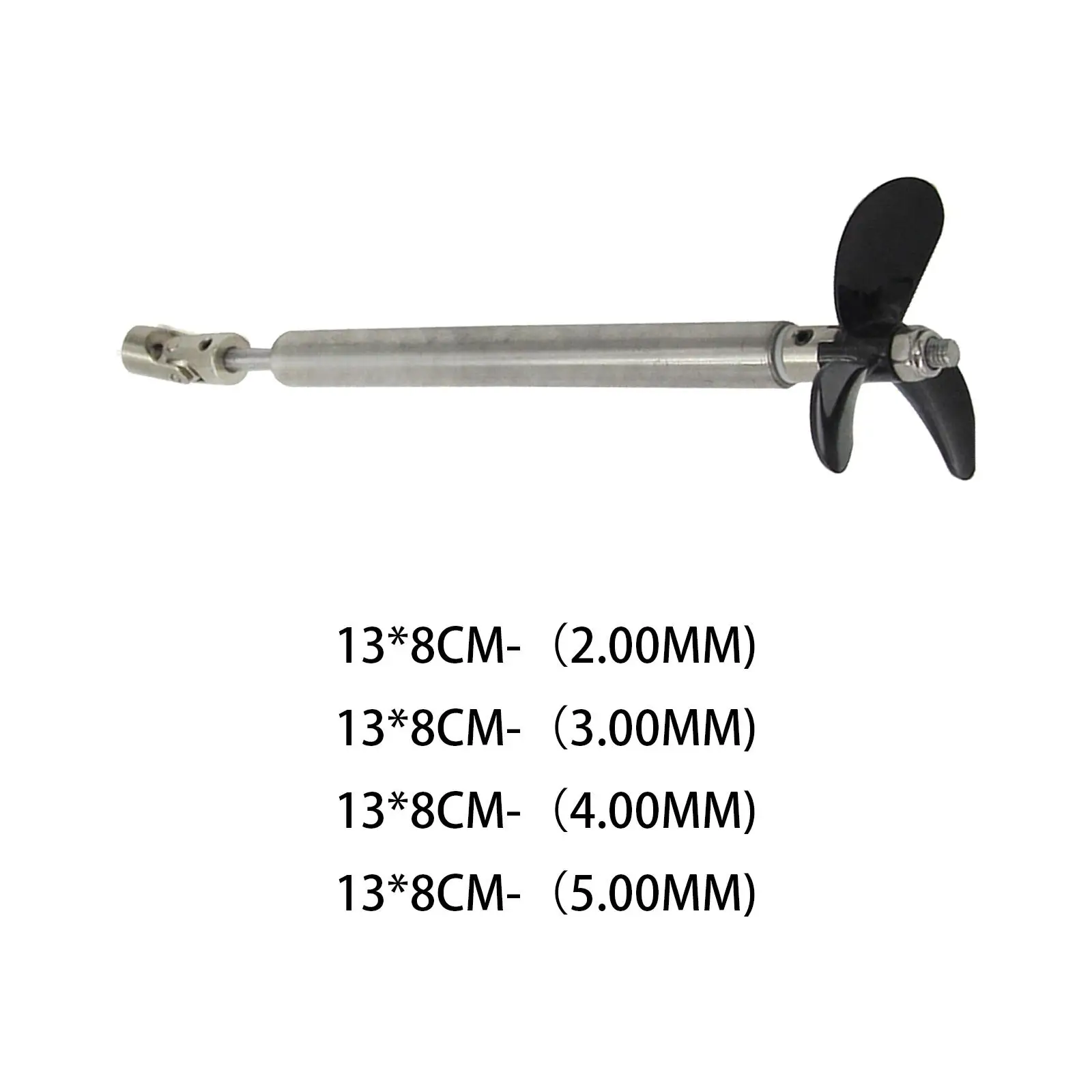 Stainless Steel RC Boat Drive Shaft Assemble Kit,36mm Propeller,80mm Sleeve,130mm Shaft Replacement Parts