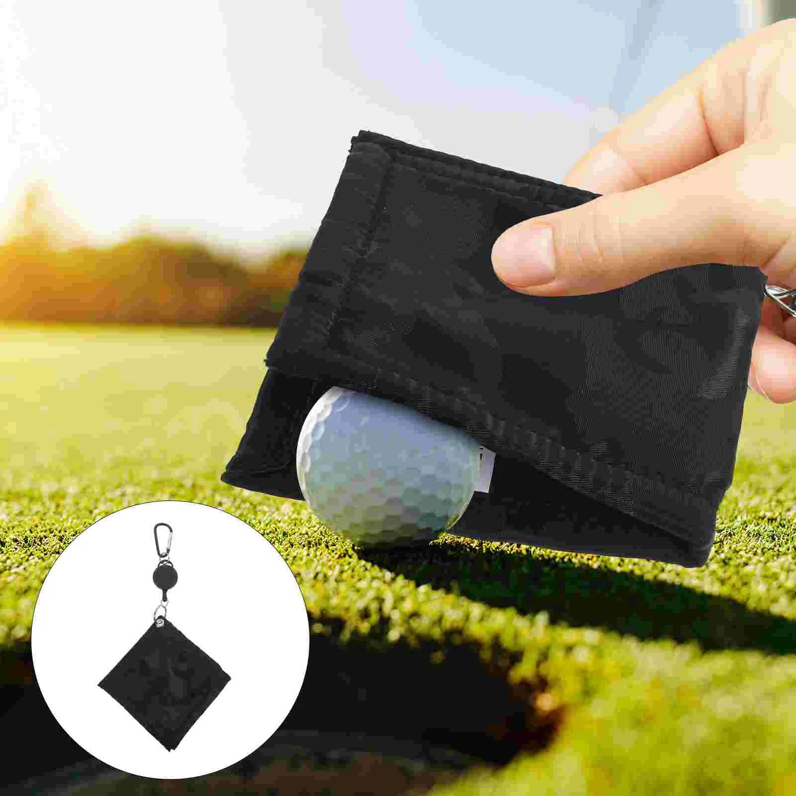 

Golf Cloth Golfers Cleaner Bag Convenient Golfs Towel Detergent Cleaning Tool Golfing Pu Ball Reusable