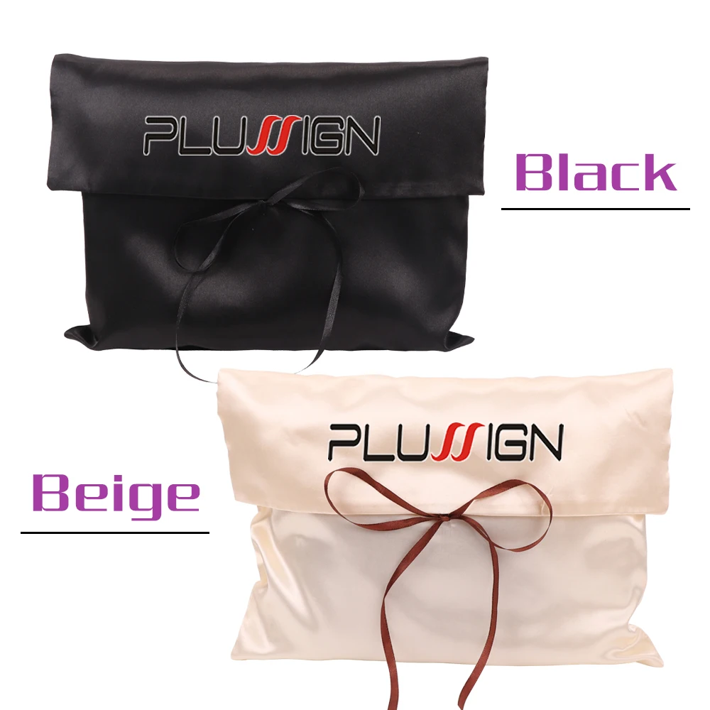 10 Stück personalisierte Satin-Geschenktüten für Haarbündel mit Schleifenband, Kleidungsverpackungsbeutel, Satin-Aufbewahrungstaschen für Perücken für Unternehmen – Detail 7