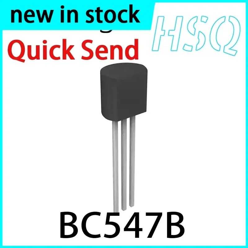 100PCS New BC547 BC547B TO-92 45V/0.1A Low Power Triode