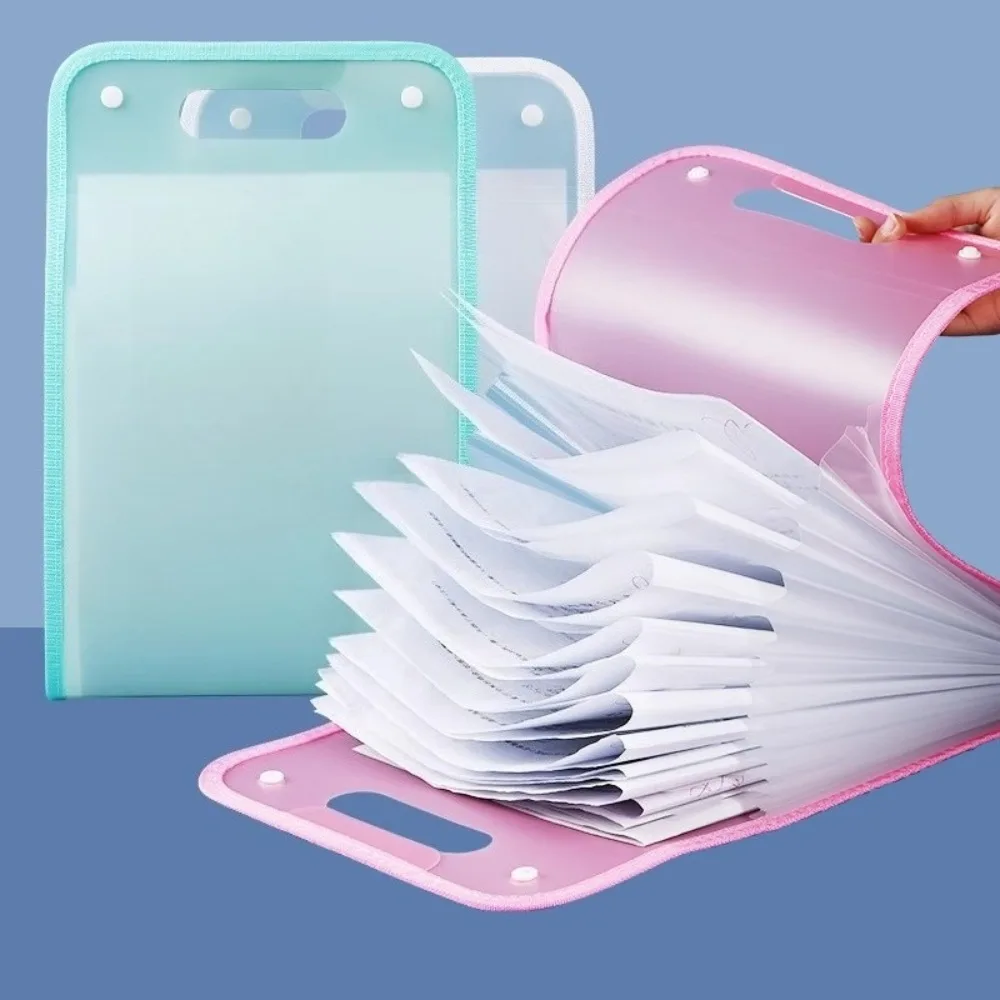 A4 Multi Layer Accordion Test Paper Storage Bag Large Capacity Subject Classification Folder Portable Student Organizer 1PC