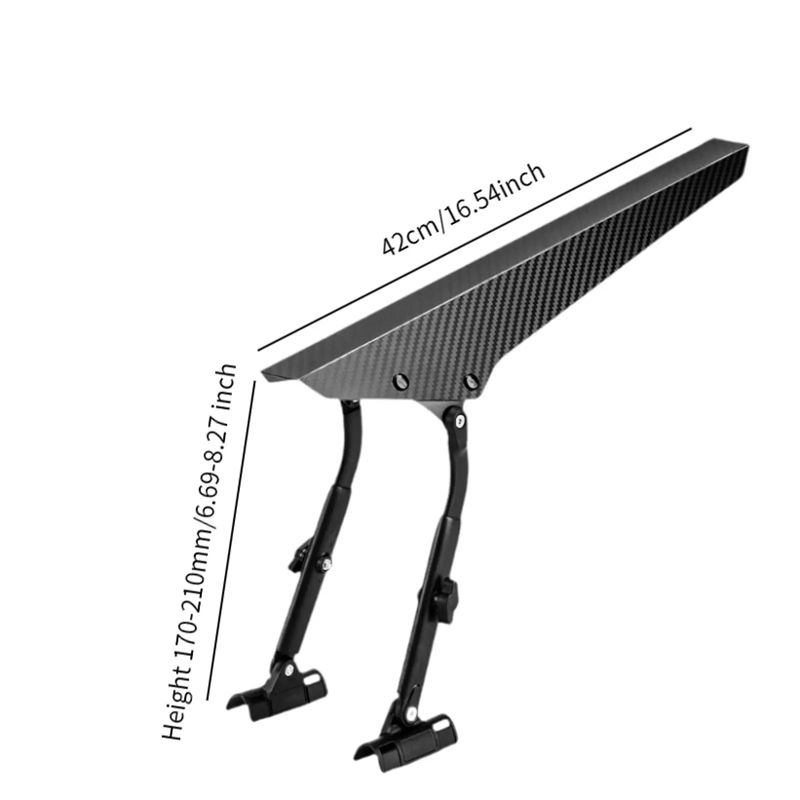 الطريق دراجة درابزين دراجة درابزين أسود عالمي خفيف قابل للتعديل عجلة حماية غطاء كامل Mudflap الدراجات الملحقات