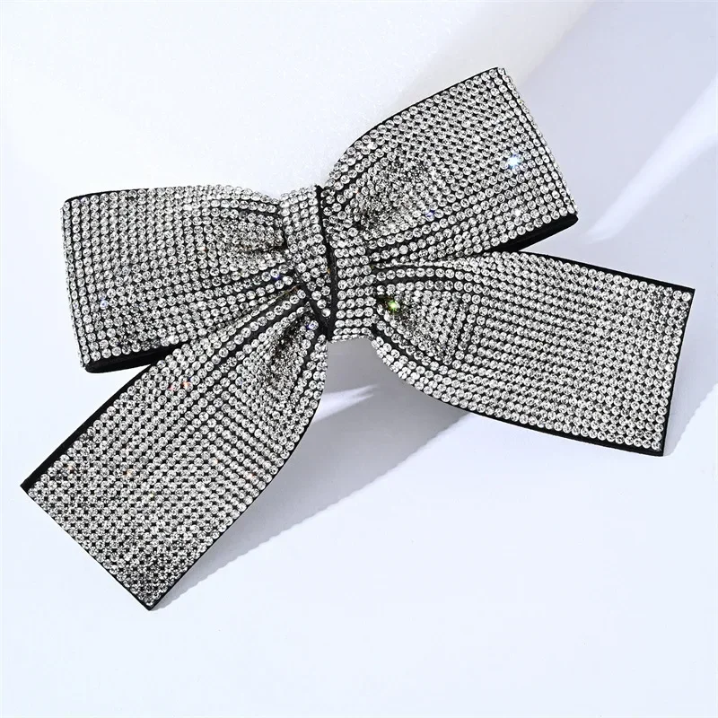 Korean Shiny Rhinestone Crystal Bow Hair Clips for Women Fashion Jewelry Hairpin Barrette Hairgrips Girls Hair Accessories