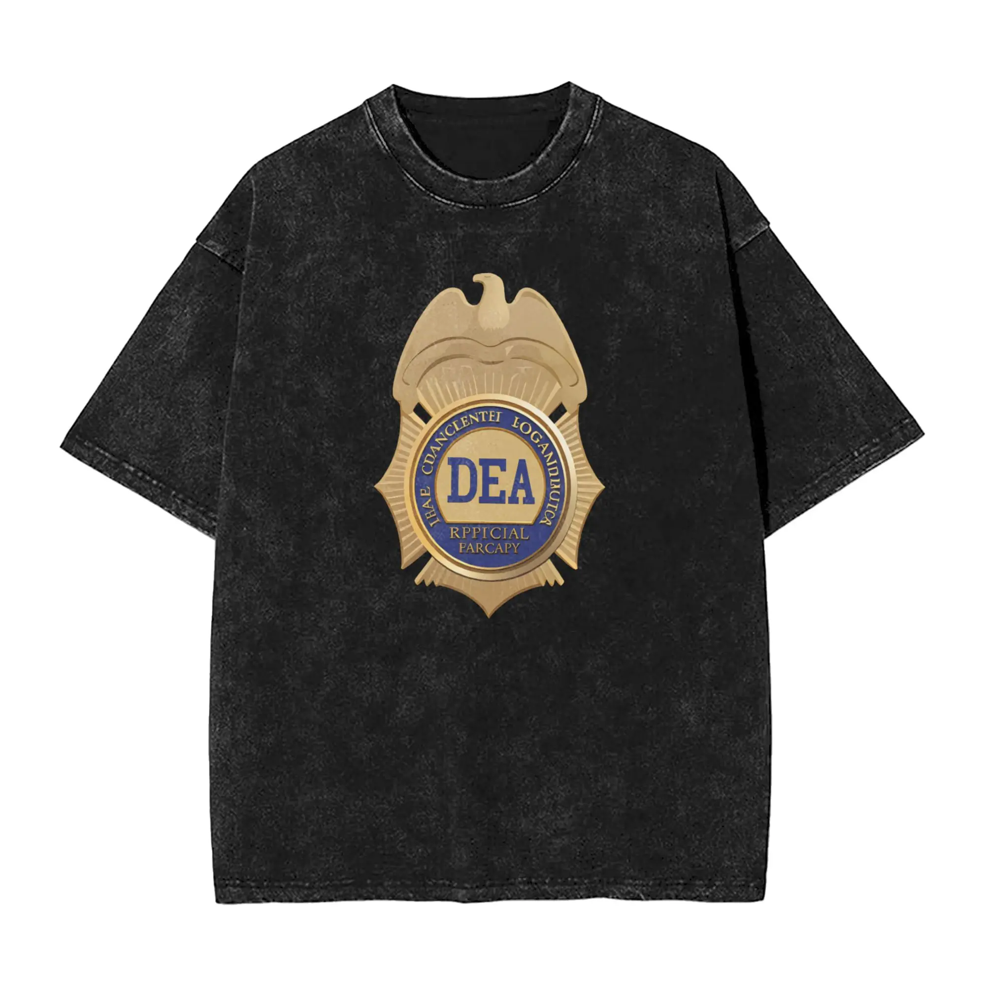 DEA US Federal Interdiction Agency Washed T Shirt Streetwear Hip Hop Vintage T-Shirt  Tee Shirt for Men Women Cotton Oversize