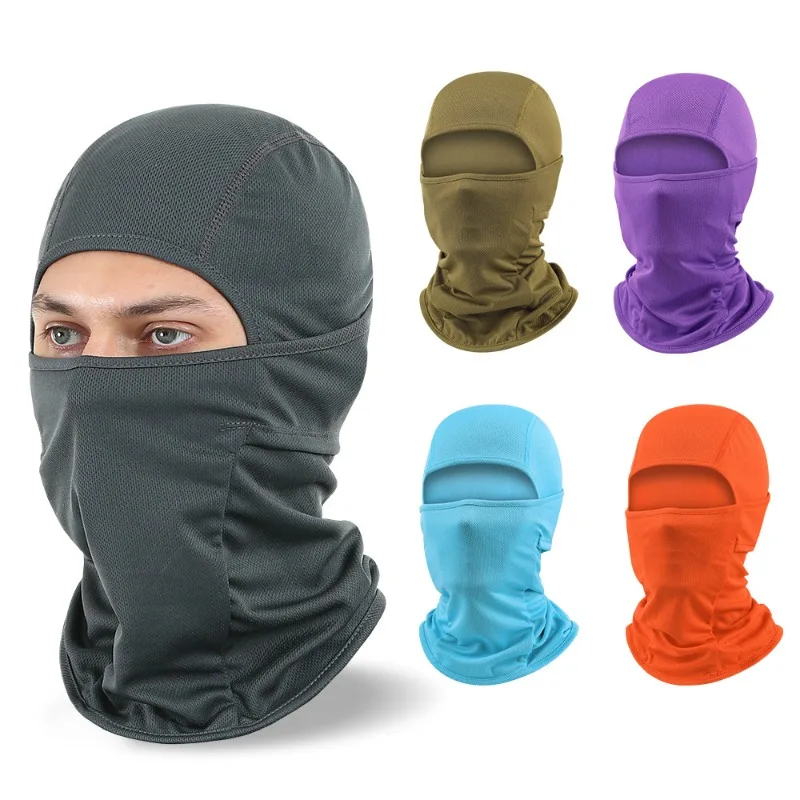 Motorcycle Face Mask Hip Hop Unisex Balaclava Elastic UV Protection Sunscreen Face Mask Bicycle Riding Windproof Full Cover