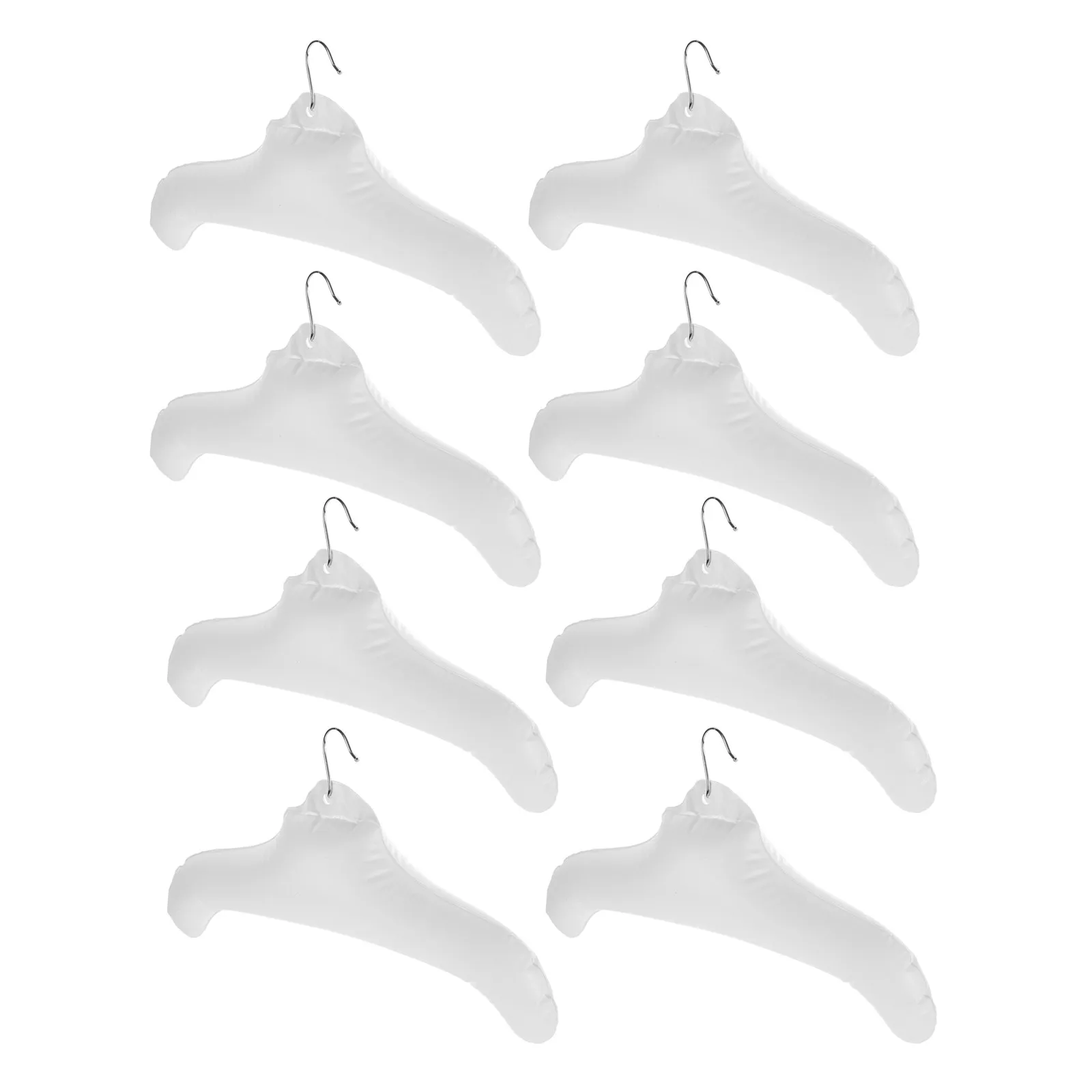 8 Pcs Clothes Drying Rack Inflatable Hanger White PVC Blow up Hangers for Laundry