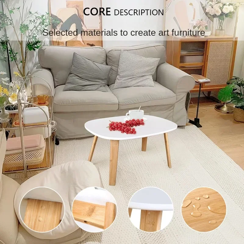 

Современный деревянный прикроватный столик из бамбука, овальный журнальный столик для гостиной, современный минималистичный прикроватный столик, домашняя мебель