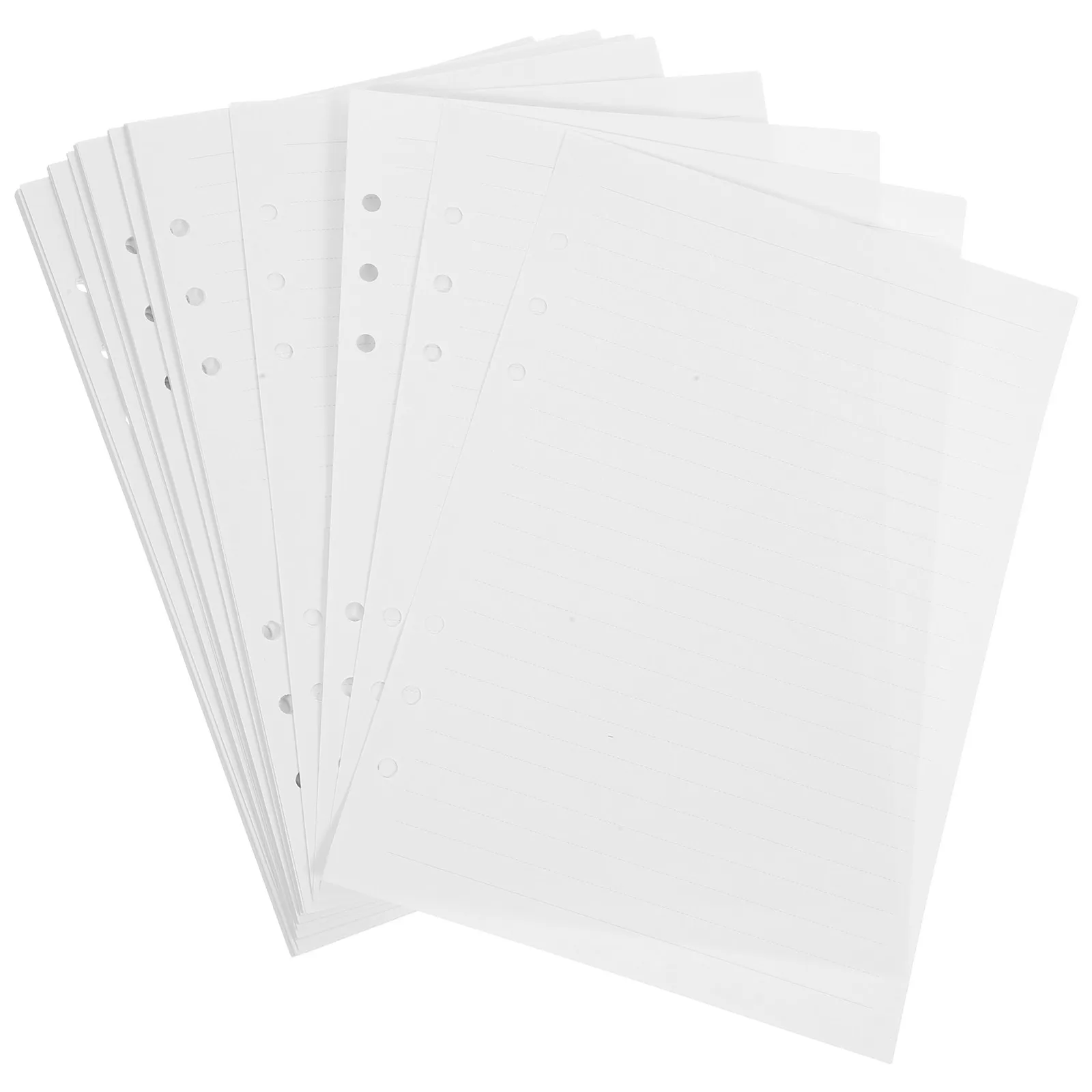 80Sheets A5 Loose Leaf Paper Replacement Refill Notebook Inner Paper Thick Smooth 6 Holes Binder Planner Inserts Notepad