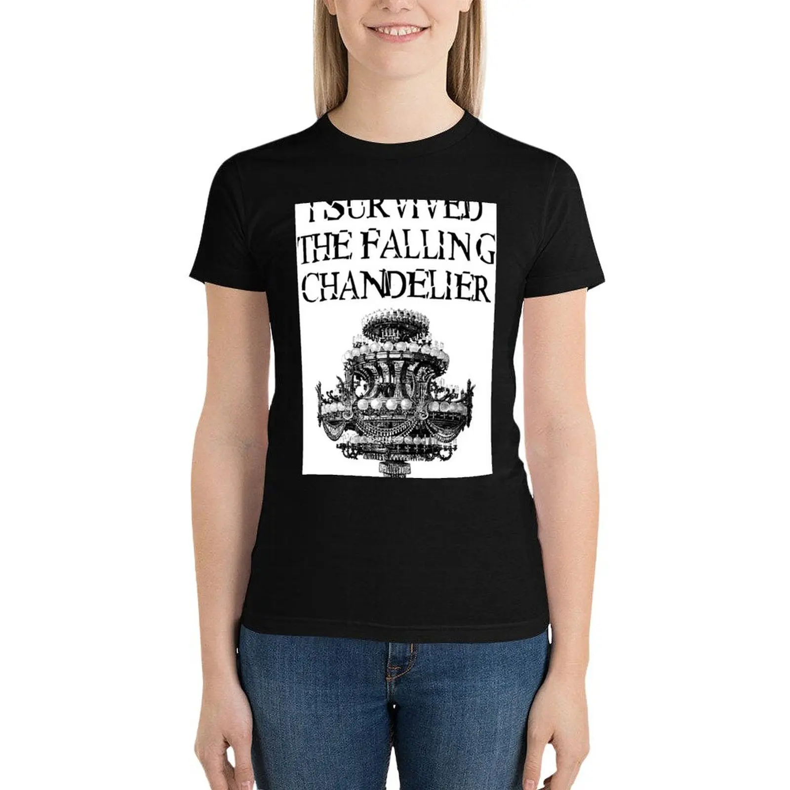 I Survived the Falling Chandelier T-Shirt summer clothes vintage clothes cute clothes lady Women's clothing