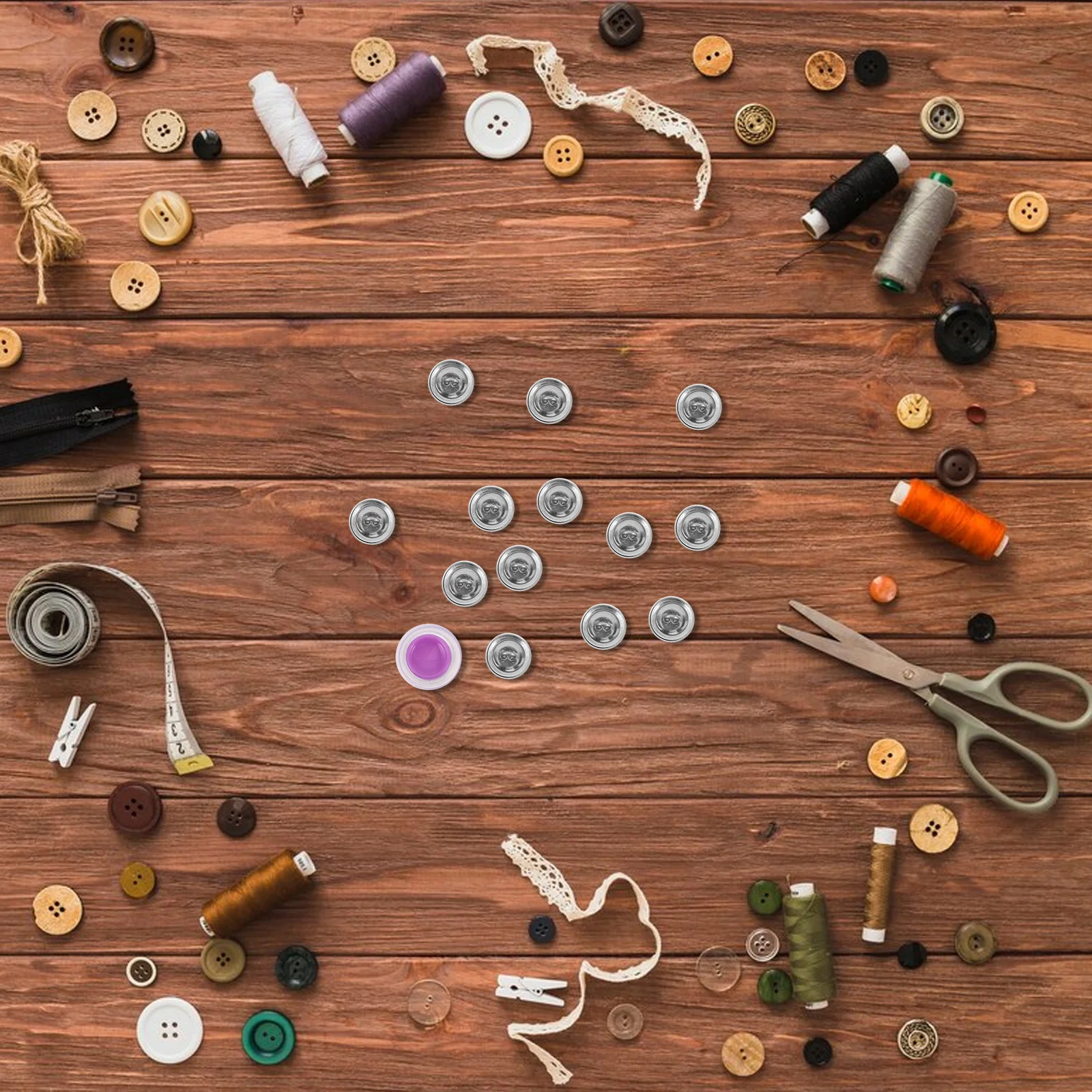 

1Set Fabric Covered Button Maker DIY Kit Sewing Crafting Tools Multi-Use Button Cover Supplies Fabric Covered Buttons