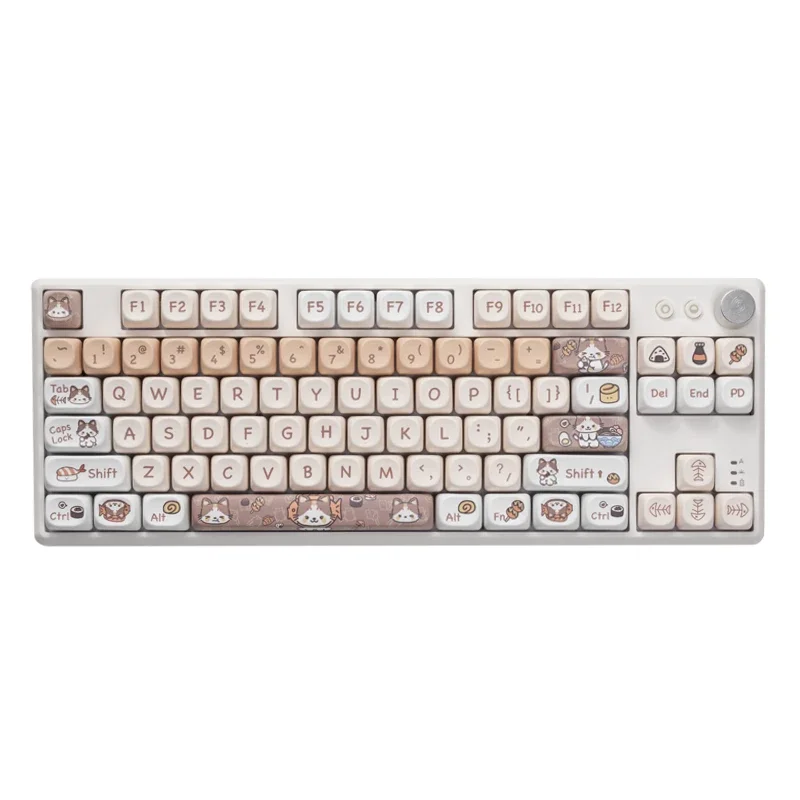 

MOA height Japanese material cat keycap MAC cute square pbt hot sublimation Ningzhi 68 75 98 S99 104