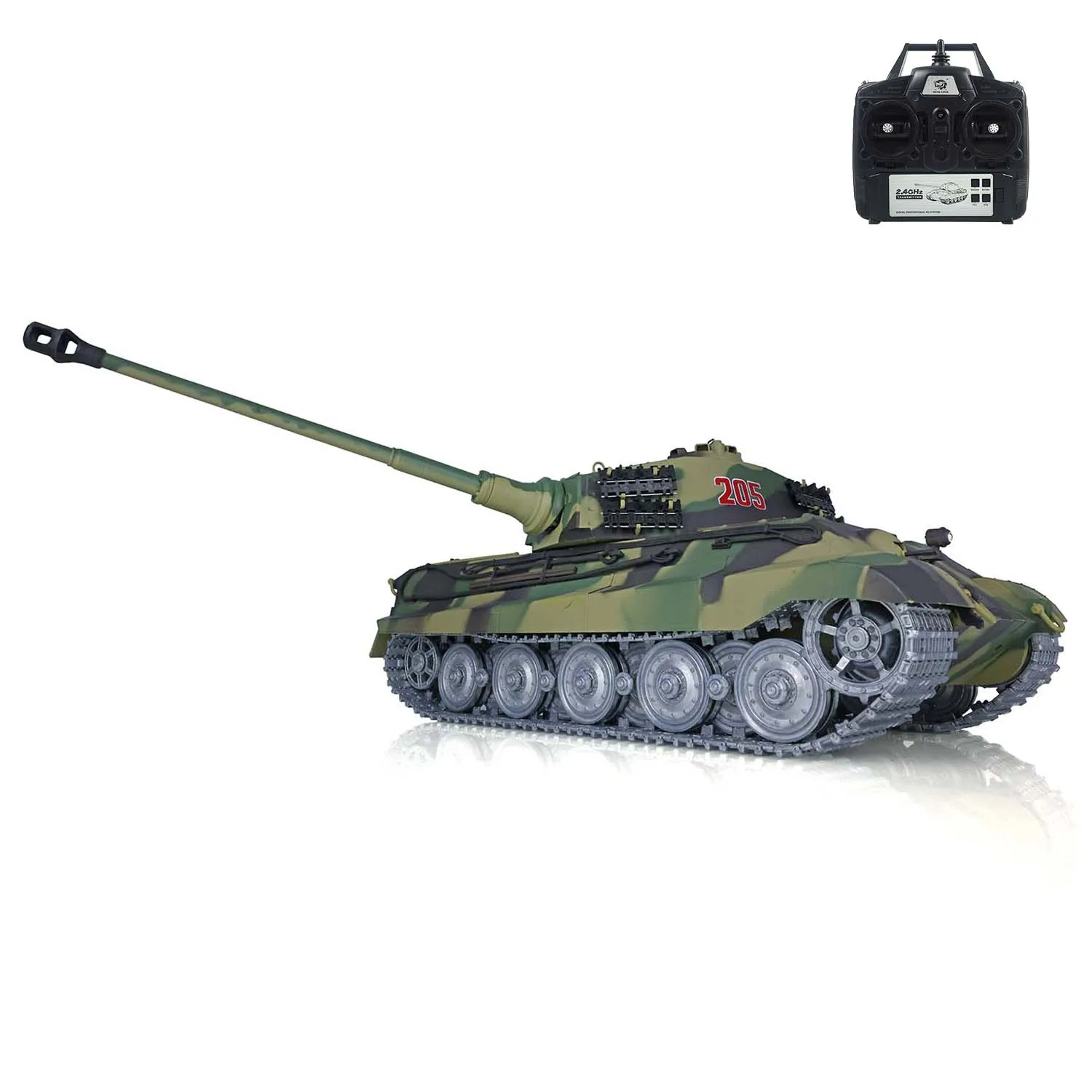 HENG LONG Remote Control Tank 1/16 Scale 7.0 RC Tank Customized King Tiger FPV Barrel Recoil 3888A Metal Model Toys TH17530