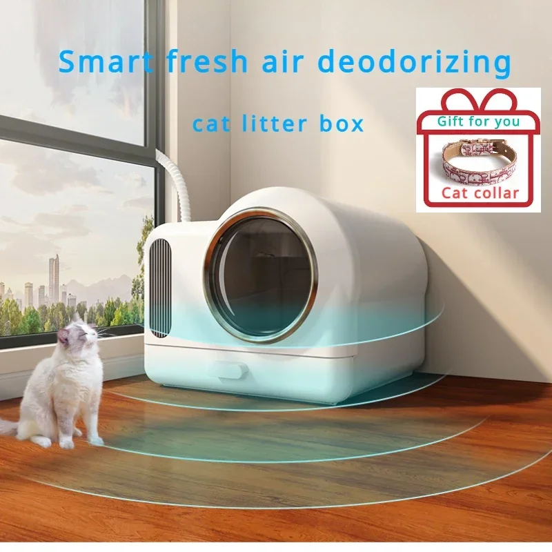 

MiFuny Automatic Cat Litter Box Self Cleaning Smart Induction Deodorization Cat Toilet Oversize Cat Litter Drawer Exhaust Pets