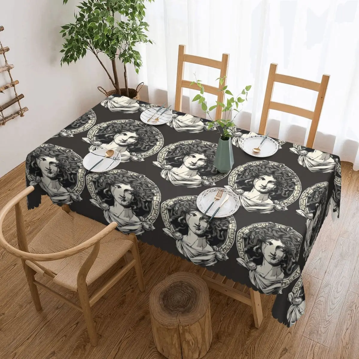 Ancient Greece Medusa Gorgon Tablecloth Restaurant Kitchen Rectangular Tablecloth Festival Party Tablecloth Dining Table Cover