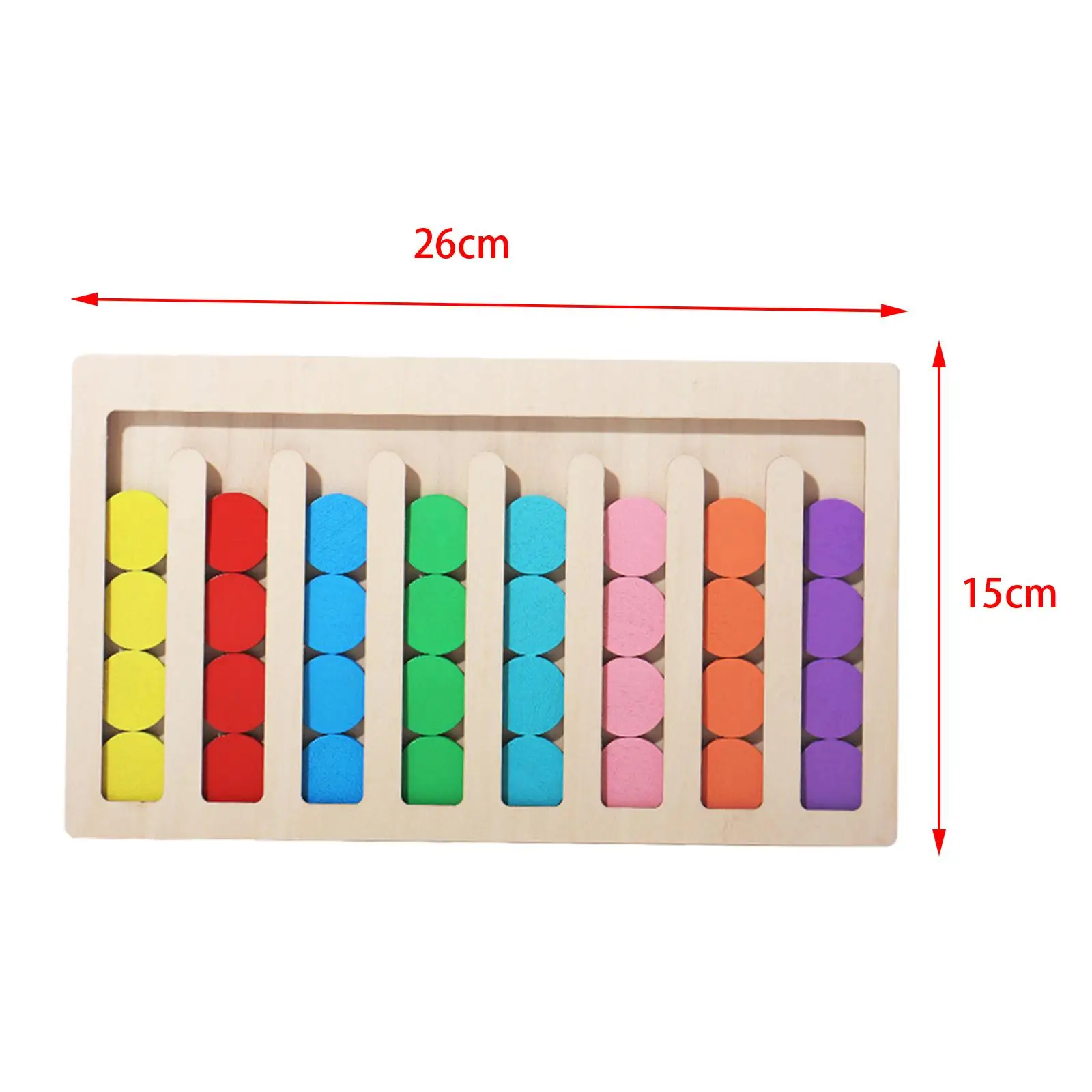 Wooden Montessori Toys, Color Shape Matching Toys, Slide Puzzle Fine Motor Skills for Boys Holiday Gifts