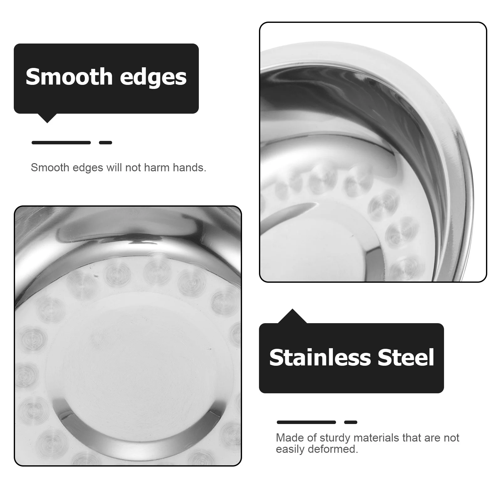 4Pcs Stainless Steel Non Magnetic Scale Trays Weighing Pans for Laboratory Jewelry Rhinestones Scale Trays