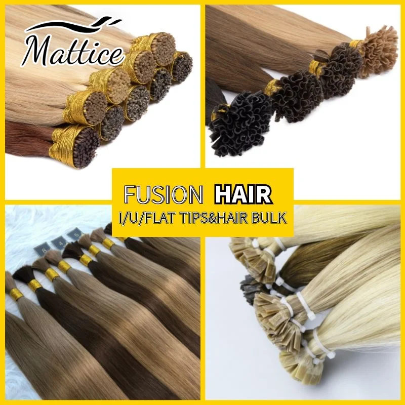 U Tip Human Hair Extensions Remy Fusion Hair Extension Keratin Glue Nail Bond Capsule Natural Straight Human Hair Extensions