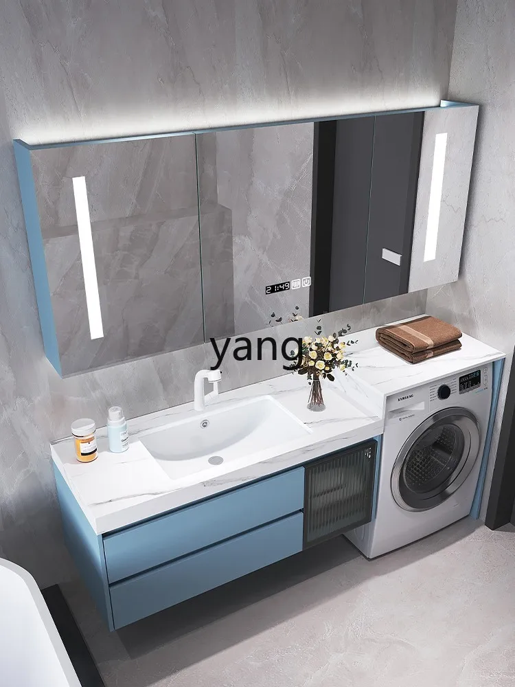 Yjq Stone Plate Bathroom Cabinet Combination Partner Balcony Bathroom Table Hand Washing Washbasin Customization