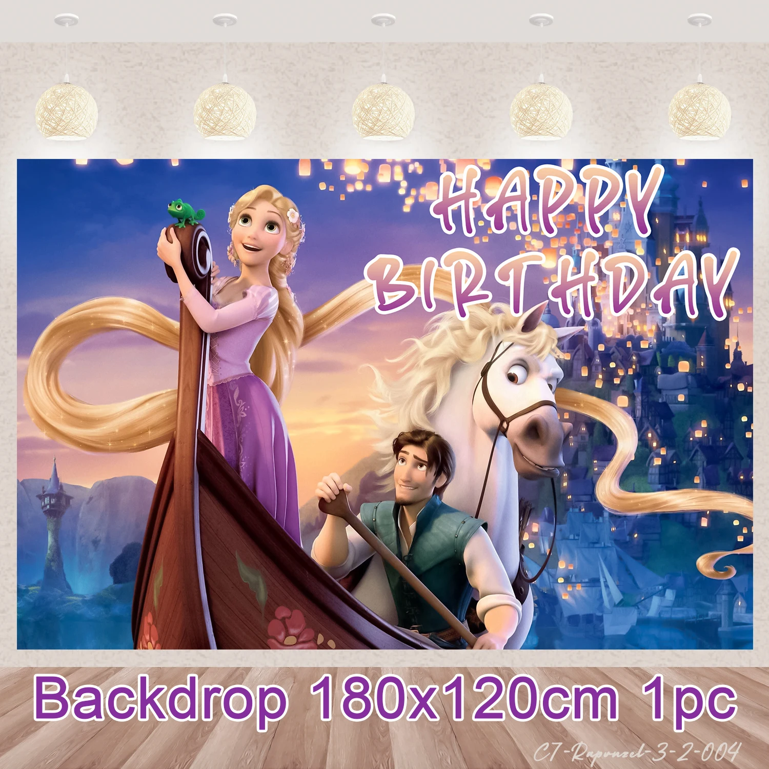 Tangled Rapunzel Princess Theme Birthday Party Decoration Supplies Disposable Cutlery Balloon Background Baby Shower Girl Gift