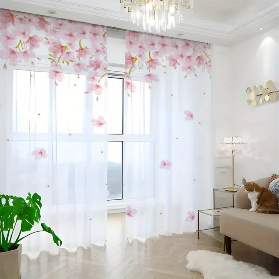 2 rideaux transparents à impri - Curtain Sheer Voile avis et prix