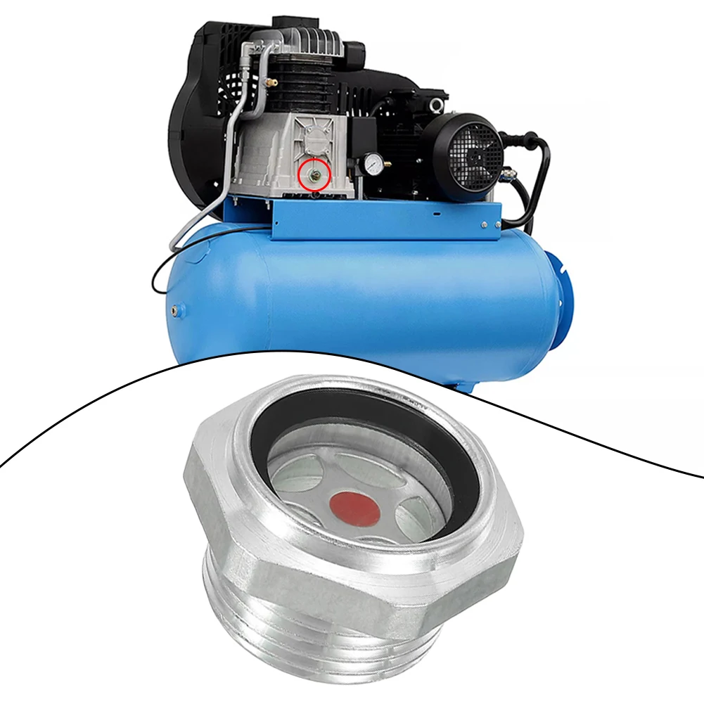 Installation Air Compressor Oil Sight Glass Enhanced Sealing Performance Air Compressor Aluminum Oil Level Gauge