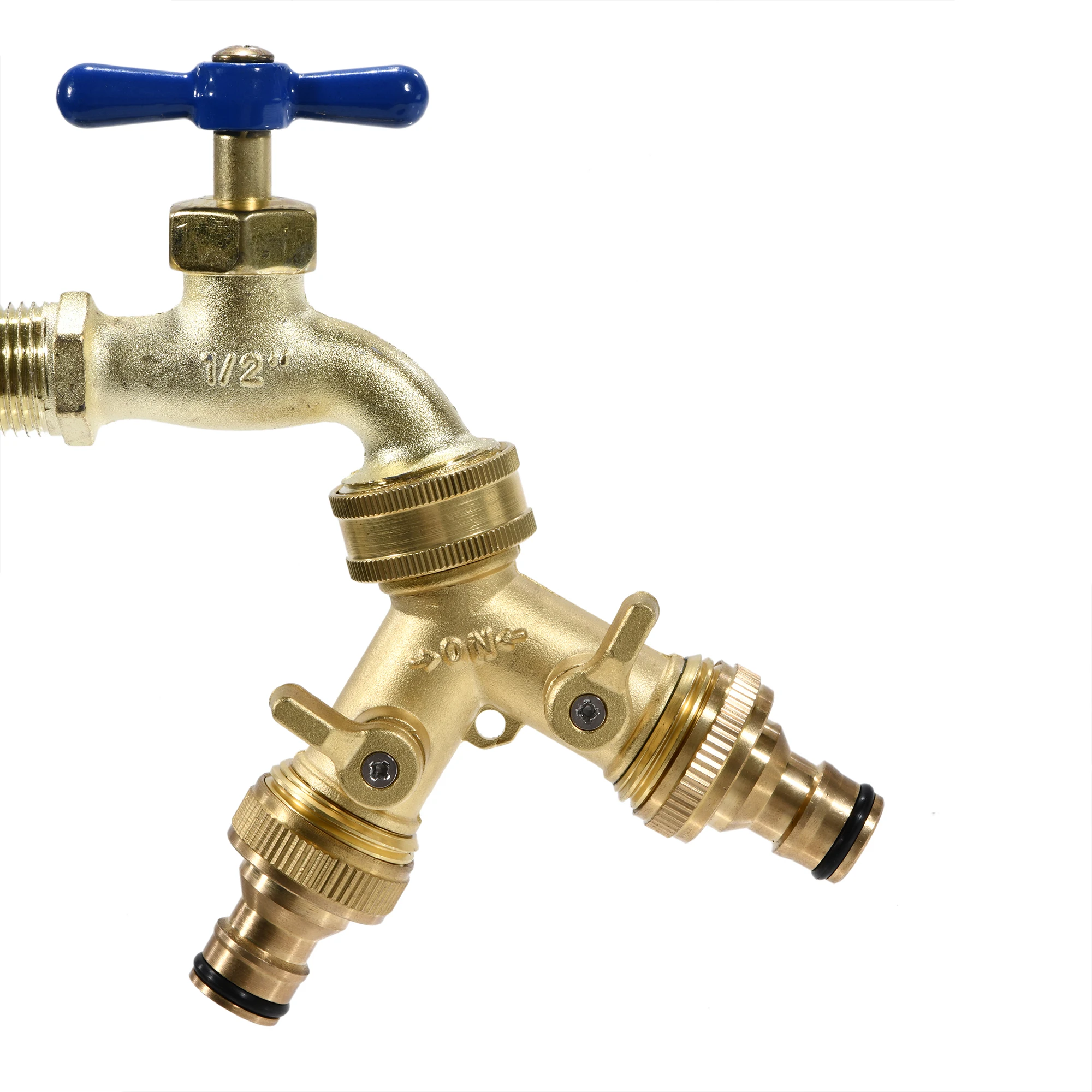 

Brass 3/4" Garden Hose Splitter 2/4-Way Y-Type Watering Connector Outdoor Faucet Adapter for Garden Irrigation