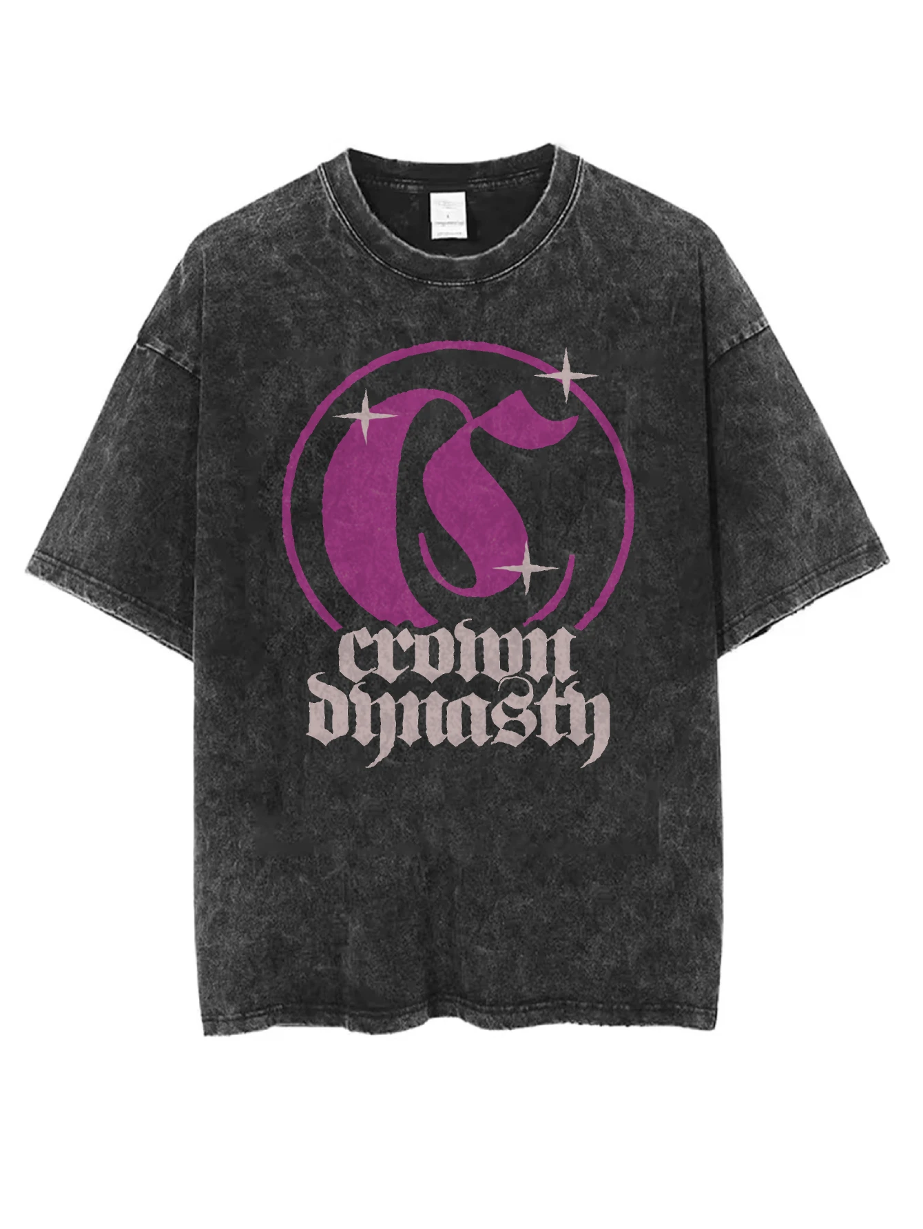 

CROWN DYNASTY Completely Unhinged Women’s Men’s Black Washed Round Neck T-Shirt Loose Comfortable Perfect for Winter Christmas