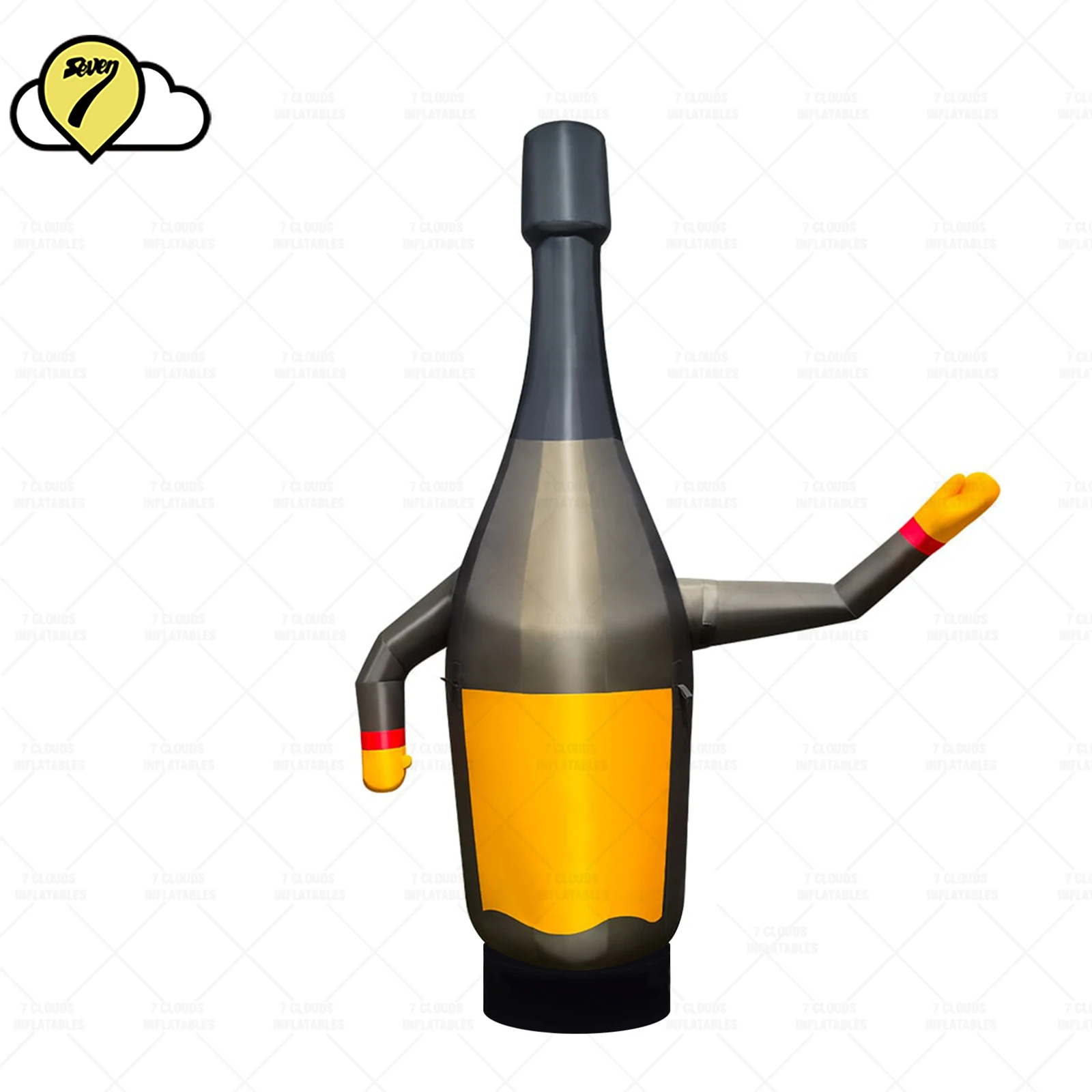 Customized Champagne Wine Bottle Advertising inflatable toy Bar brewery Balloon Air Sky Dancer Wine party Decoration With Blower