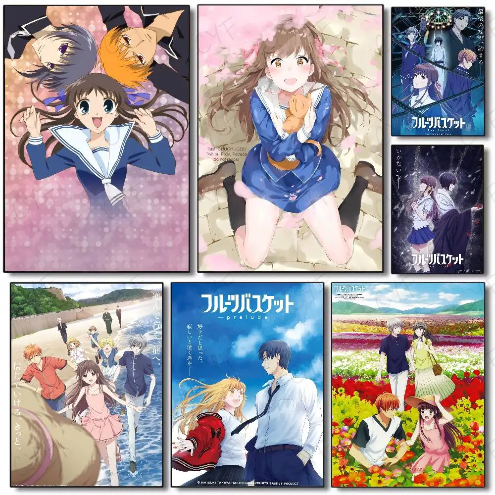 

Anime F-Fruit Basket Poster Waterproof Vintage Movie Posters High Quality Wall Art Print For Room Decor Gift