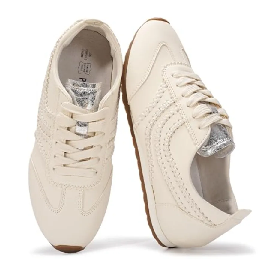 

Кожаные кроссовки-балетки для женщин с эффектом памяти, на шнуровке, легкие и нескользящие, повседневные, на весь день