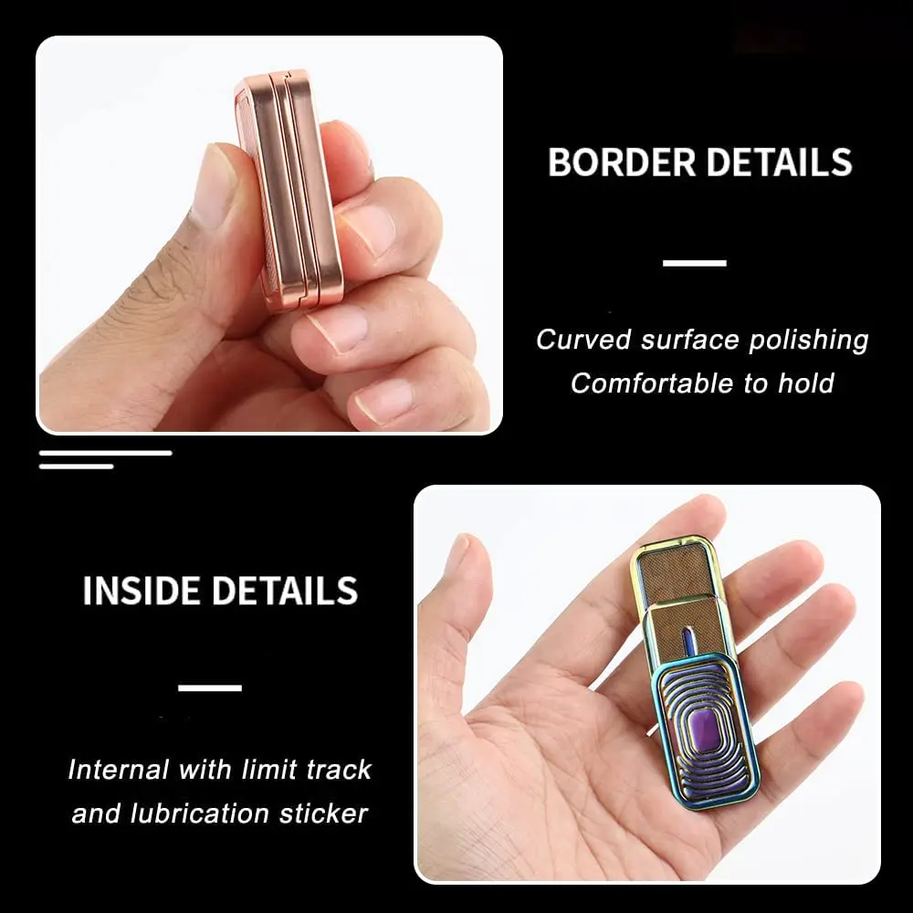 Edc metal fidget slide brinquedo-antigo do estresse edc fidget slide lazer metal adulto mão brinquedo mesa de escritório brinquedo presente brinquedos de pressão