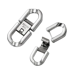 2Pcs Stainless Steel U-Shaped Clasp Hook Strap Leather Clasp Connectors For DIY Bracelet Necklace Jewelry Making Accessories