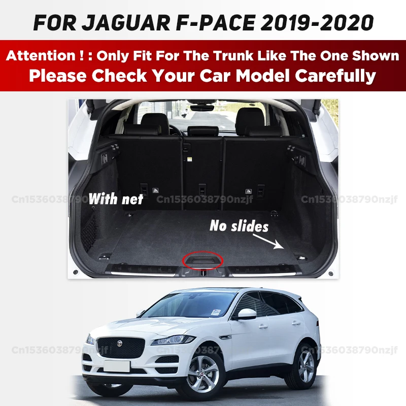 For Jaguar F-PACE 2019 2020 3D Car Trunk Mat Cargo Liner Carpet Interior Accessories Cover