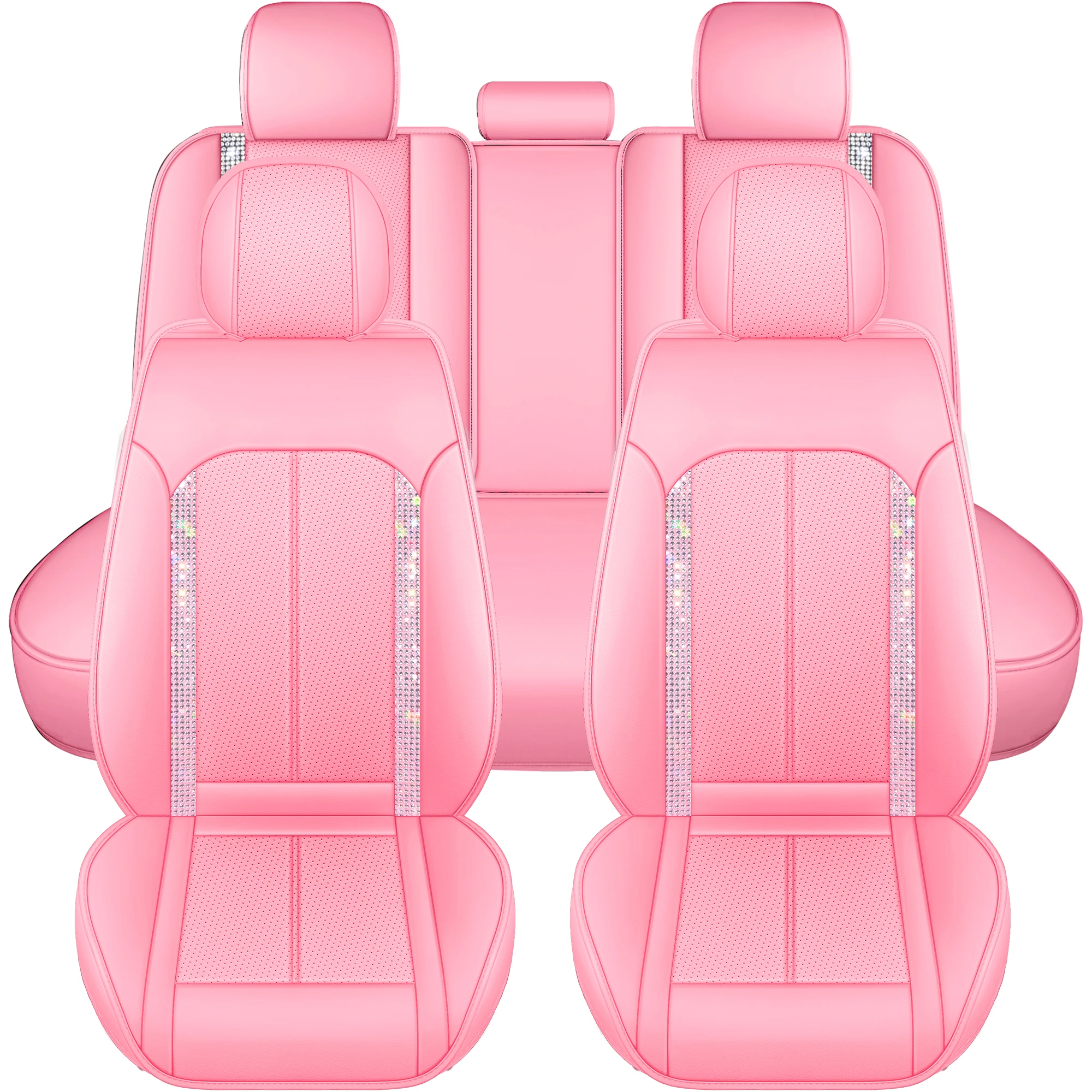 

Luxury Full Set Car Seat Covers for 5 Seats, Sport Design, Protective Auto Interior Set, Compatible with Most Sedans & SUVs