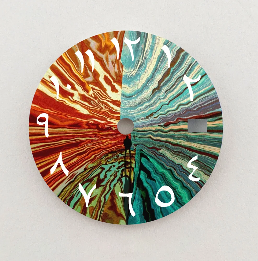 NH35 Dial 3D Pola Kreatif Dial 28.5Mm Angka Arab Dial NH36 Dial Cocok NH35/36 Gerakan Jam Tangan Pengganti Suku Cadang LOGO DIY