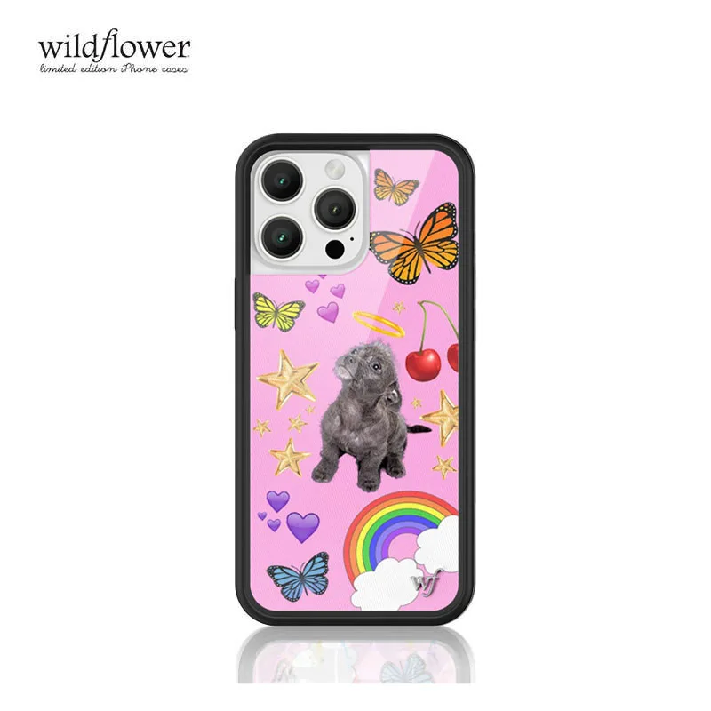 

Wildflower Puppy Love phone case for Apple iPhone 17Pro 12 13 14 15 16 17 Pro Max Plus Air WF Cover For 17pro Silicone shockproo