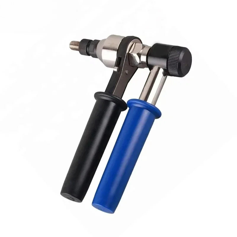 Manual Riveting Stud Tool Short Body Manual Ratchet Riveting Nut Gun for M6-M12 M5-M8 Rivet Stud