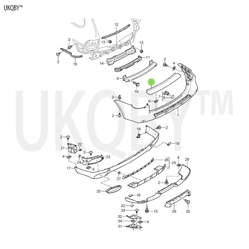 95550578710/955 505 787 10 Ca ye nn e 2007-2010 Po rs ch e 95550578710 Fender