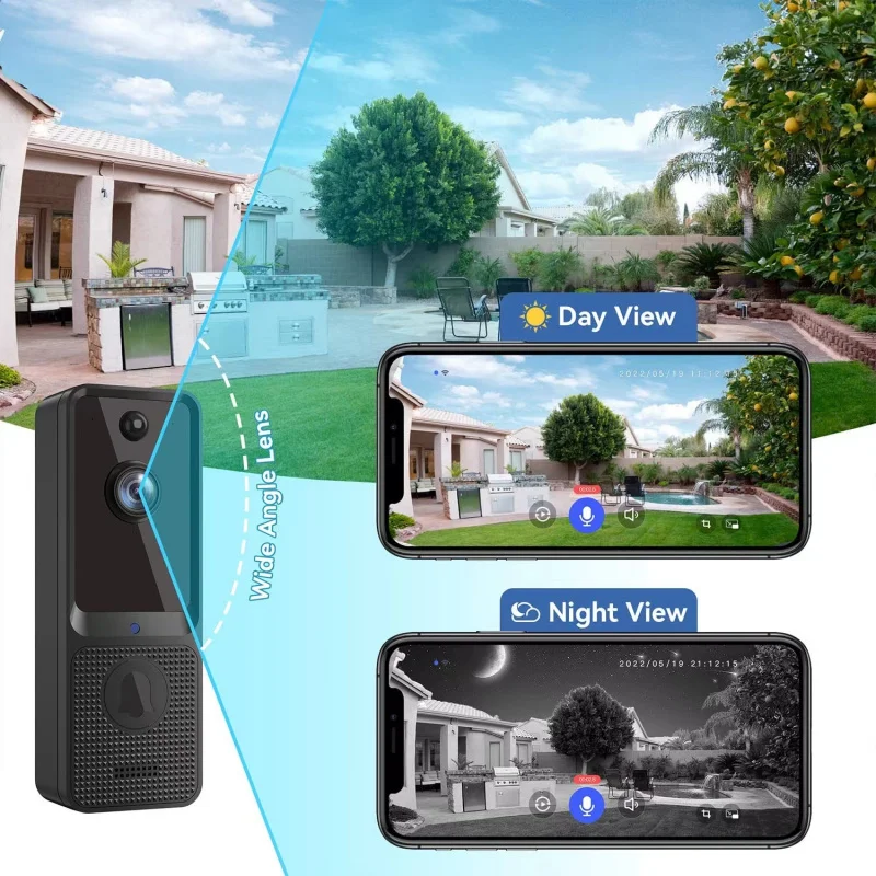 Wireless Video Doorbell Intercom Camera with Night Vision