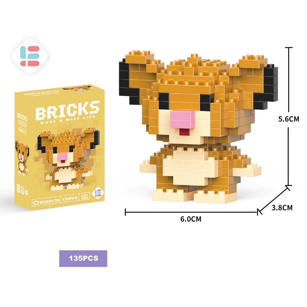 Anime Figure Building Blocks KuromiAction Figure Cartoon Building Blocks for Kids Toys for Lego Cute Hello Kitty 3D Puzzle Gifts