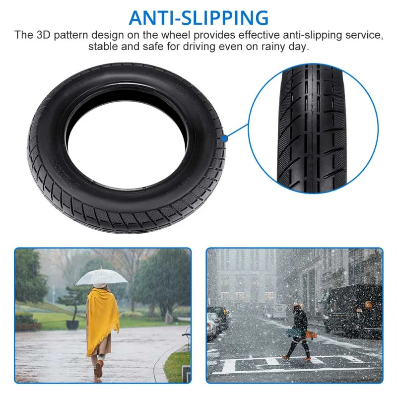 10 Inch Scooter Tire Rubber Tire Camera for Xiaomi M365 1S Pro Pro2 Mi 3 Electric Scooter Reinforced Stable-Proof Outer Tyre