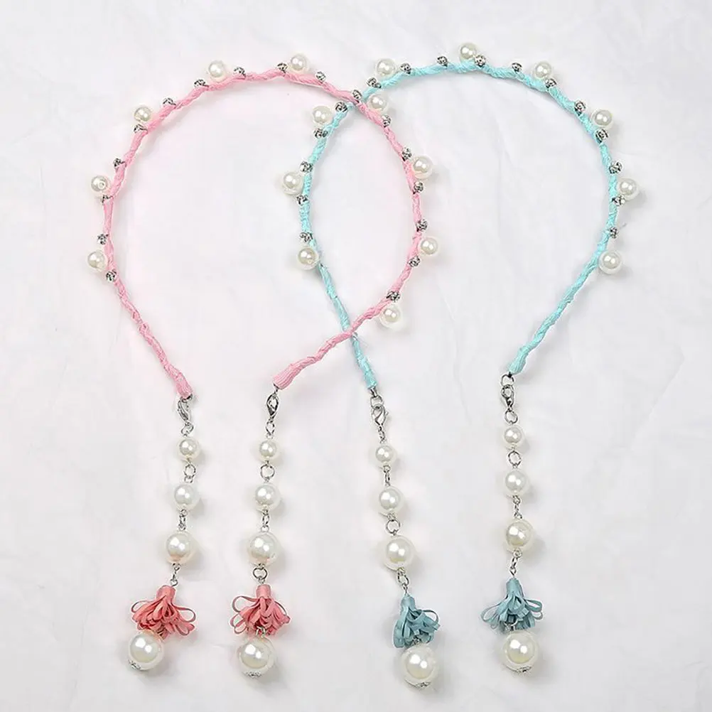 

3Pcs Kids Pearl Hair Accessory Headband Tassel Embellished Delicate Appearance Comfortable Wear for Baby Girls Daily Fashion