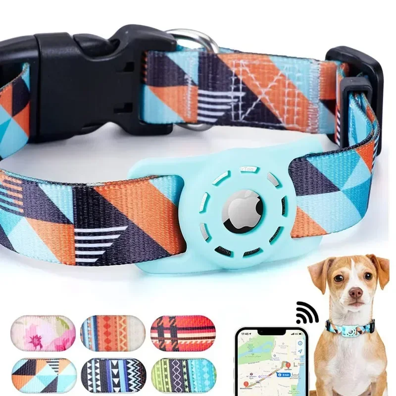 Pet Cat Dog Digital Printing Collar for Apple Airtag Protective Cover Small and Medium-Sized Dogs Articles Accessories