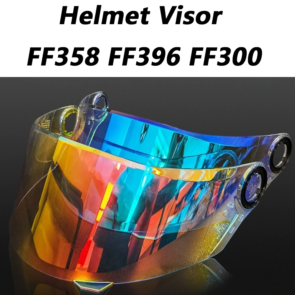 Fit for LS2 FF358 FF396 FF300 Helmet Visor Motorcycle Full Face Helmet Shield Lens Replacement Deep tea Silver Anti-UV Lens