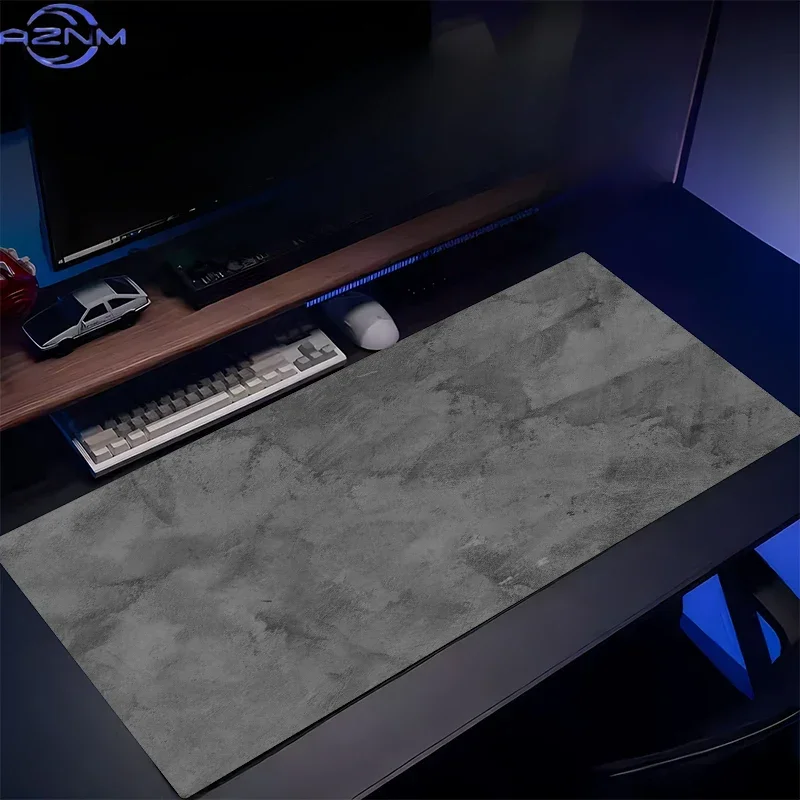 Gaming Mouse Pad Gray Popular Texture Marble Gaming Accessories XXL Large Keyboard Desktop Desk Mat Office  Strata