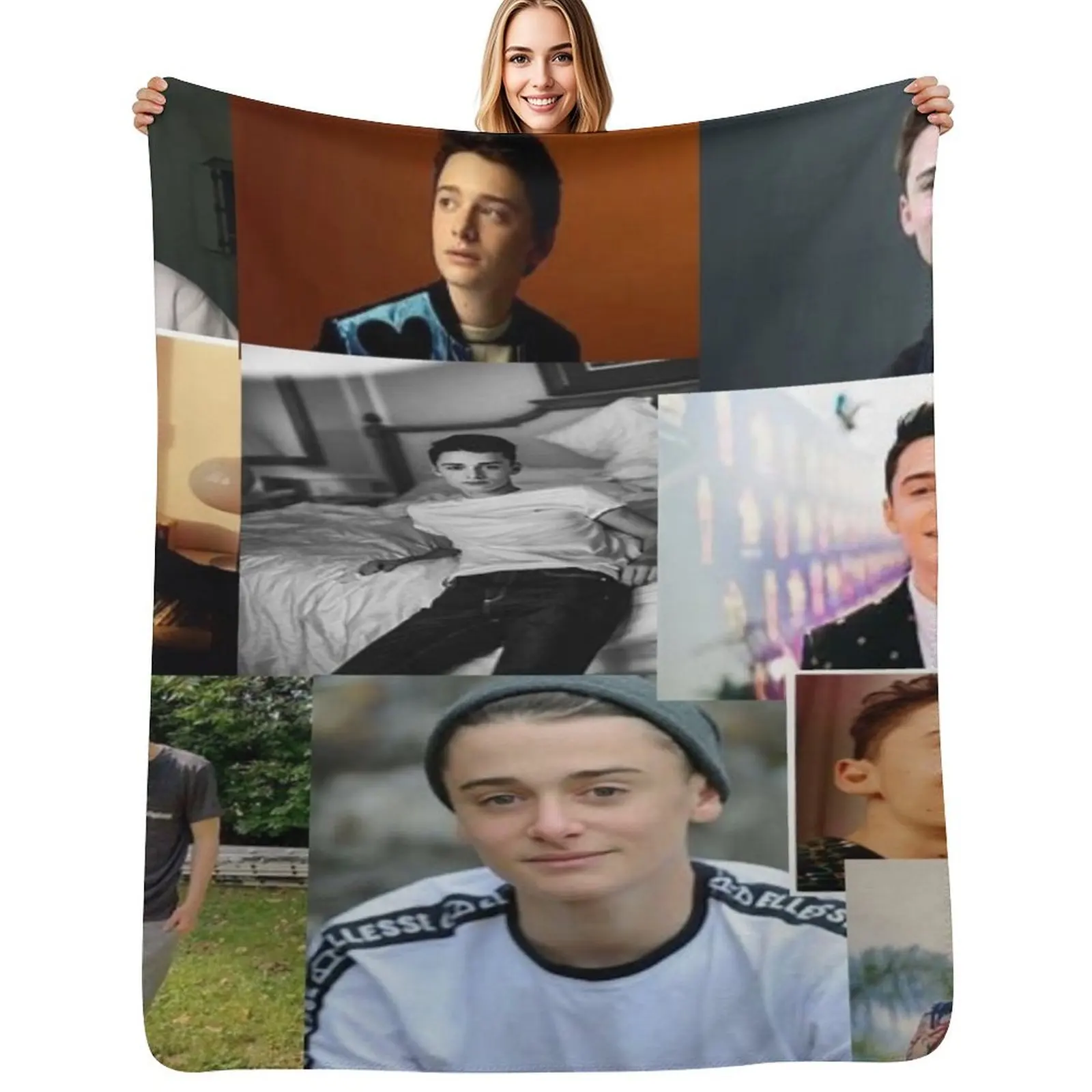 

noah schnapp Throw Blanket Warm Comfortable Blanket Gift for Parents Friends