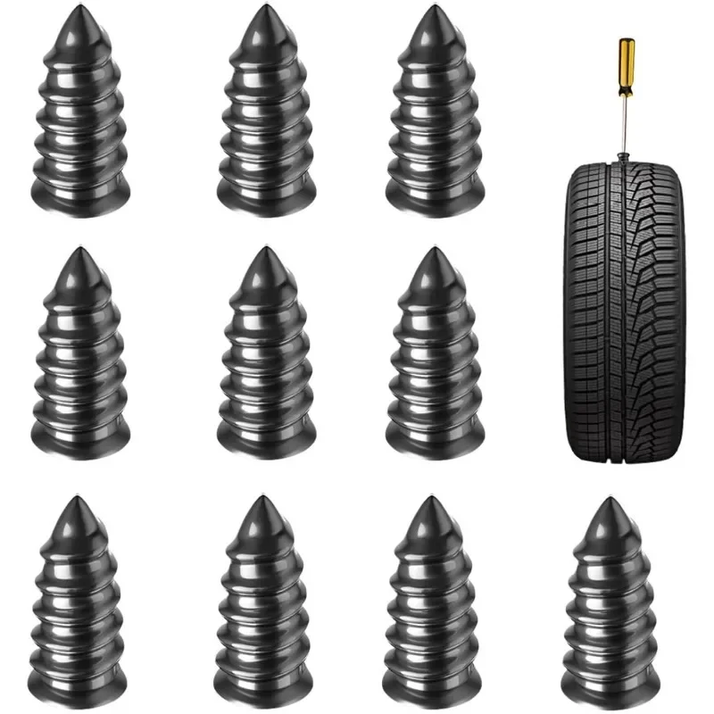 Self-Service Tire Repair Nails for Flat Tires,Rubber Tire Plugs Vacuum Puncture Repair Kit for Motorcycle Tire Repair Screws