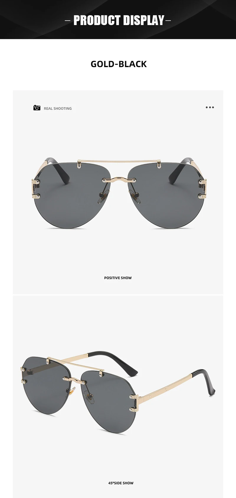 Suglau hochwertige Luxusmarke Damen ovale Sonnenbrille klassische Metall Anti-UV-Fahr sonnenbrille Mode Herren Casual Shades – Detail 12