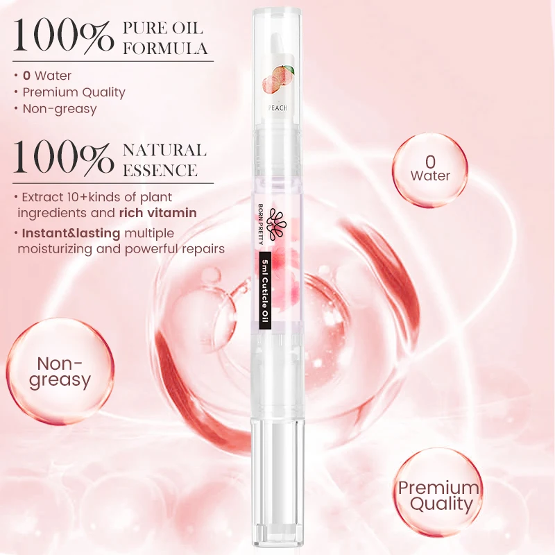 BORN PRETTY 1PC Cuticle Oil Pen 6 Flavor Nail Nourish Care Natural Manicure Cuticle Deep Moisturize Oil Salon Cuticle Softener