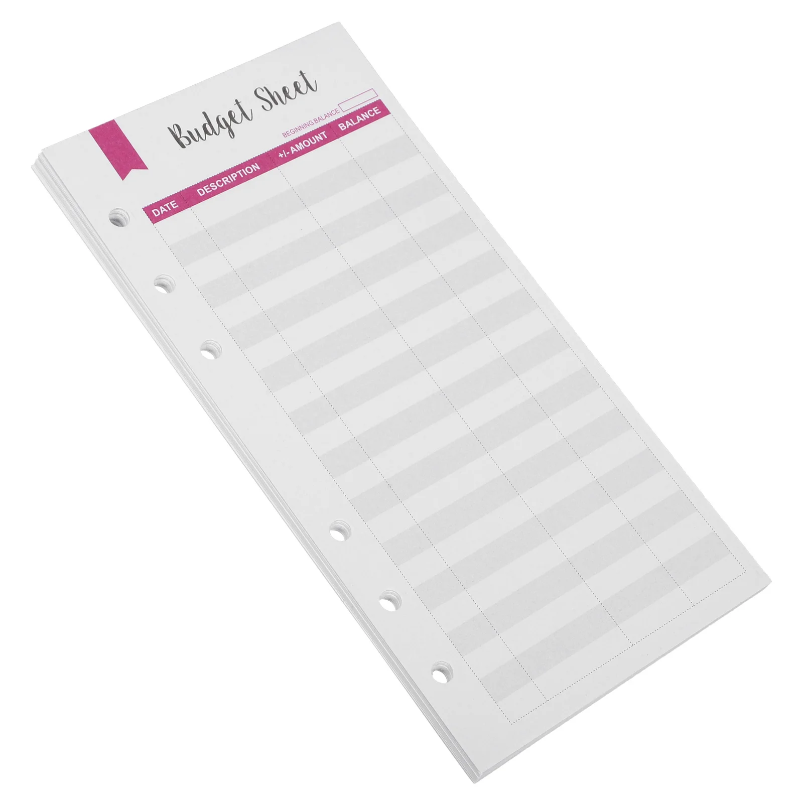 12pçs folhas de orçamento perfuradas com 6 furos a6 recarregáveis planejador de orçamento de dinheiro papel material de escritório acessórios de escritório